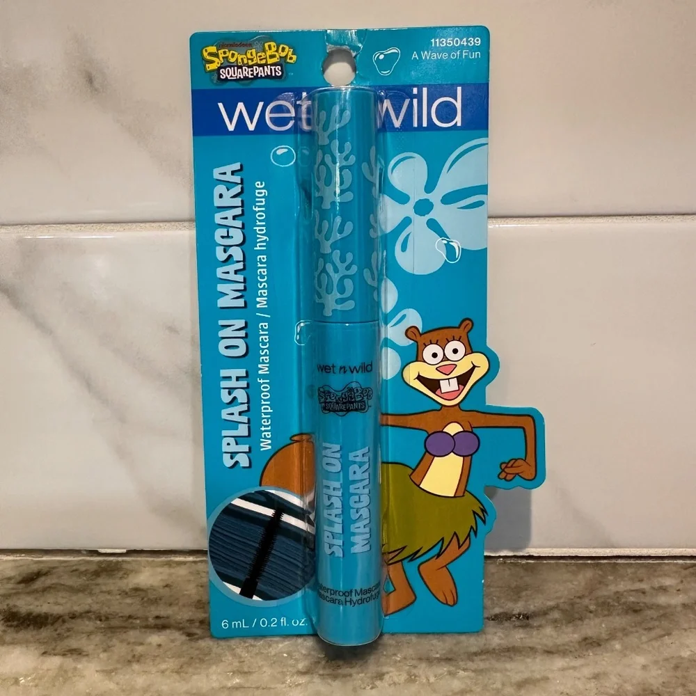 3pc Wet N Wild SpongeBob Splash On WATERPROOF MASCARA - Black Blue Yellow SEALED
